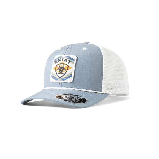 ARIAT MENS BLUE SOUTHWEST PATCH CAP