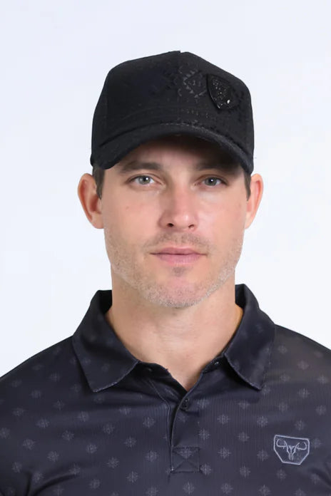 MENS AZTEC BASEBALL BLACK CAP