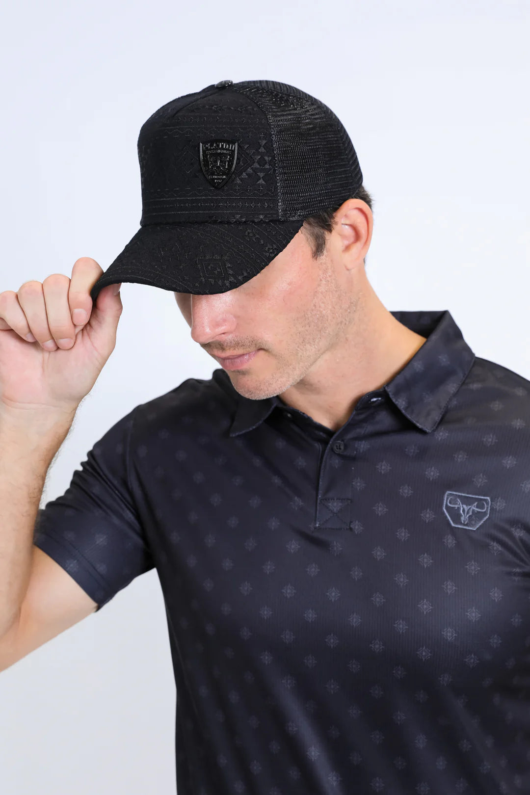 MENS AZTEC BASEBALL BLACK CAP