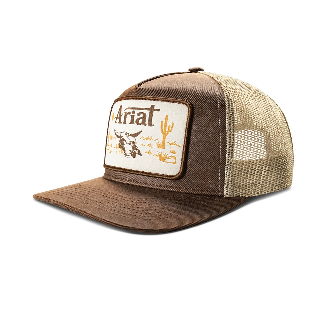 ARIAT Men's Oil Desert Patch Brown Cap
