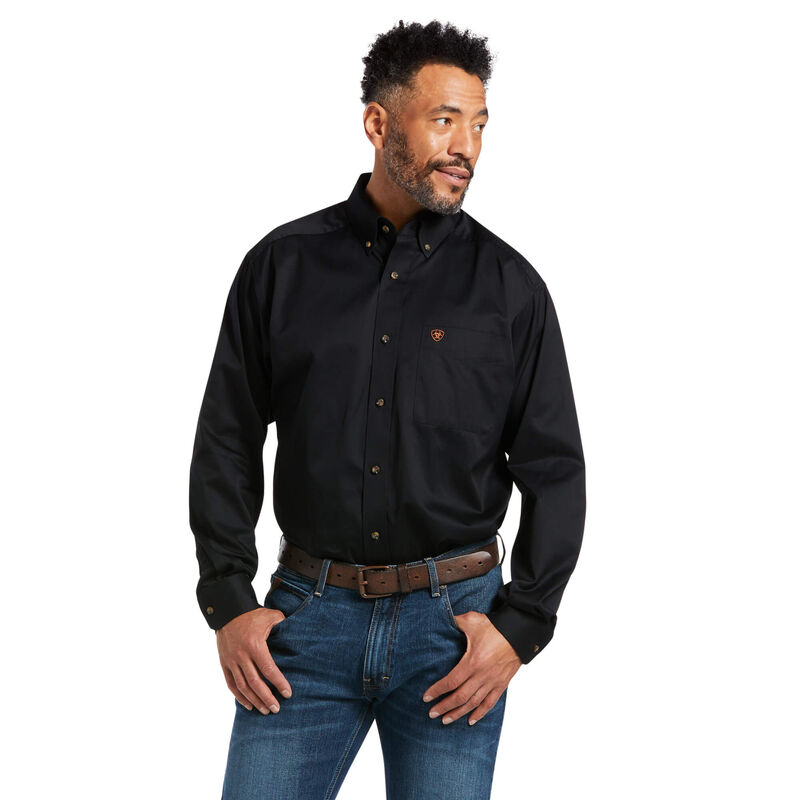 MEN'S ARIAT LS SOLID TWILL CLASSIC FIT SHIRT