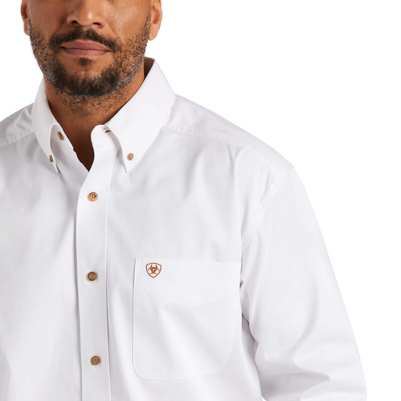MEN'S ARIAT LS SOLID TWILL CLASSIC FIT SHIRT