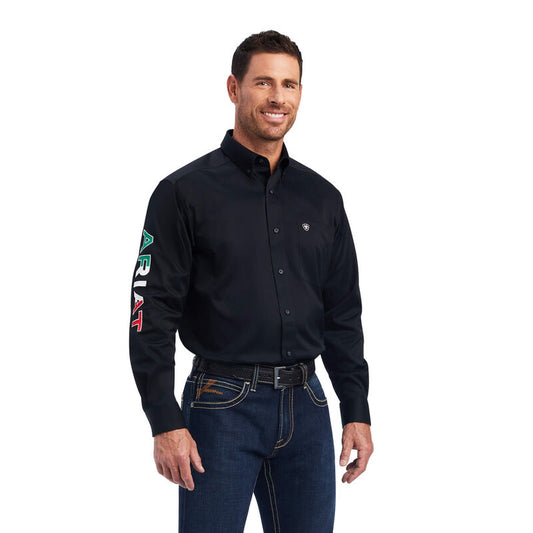 MEN'S ARIAT LS TEAM LOGO TWILL CLASSIC FIT SHIRT MEXICO