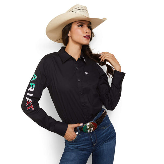 ARIAT WOMEN'S TEAM KIRBY STRETCH LS SHIRT