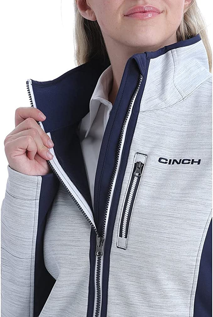 CINCH Women's Color Blocked Zip-Up Bonded Jacket